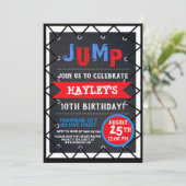 Trampoline Park Bounce Party Red White en Blue Kaart (Staand voorkant)