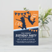 Trampoline Park boys kinderen Birthday Party Kaart (Staand voorkant)