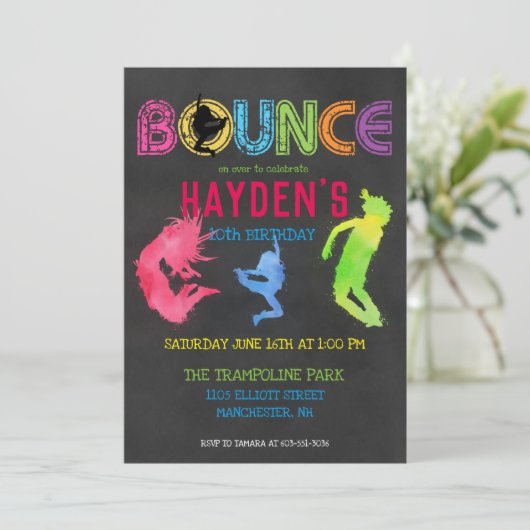 Trampoline Park Kaart (Staand voorkant)