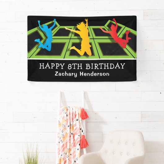 Trampoline Park Kinderen van Birthday Spandoek (Insitu)