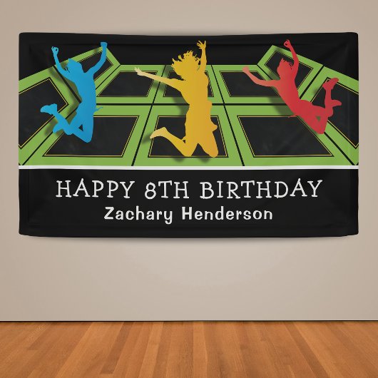 Trampoline Park Kinderen van Birthday Spandoek