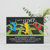 Trampoline Park Kinderverjaardagsfeestje Kaart (Staand voorkant)