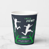 Trampoline Park - Laten we springen groene verjaar Papieren Bekers (Voorkant)