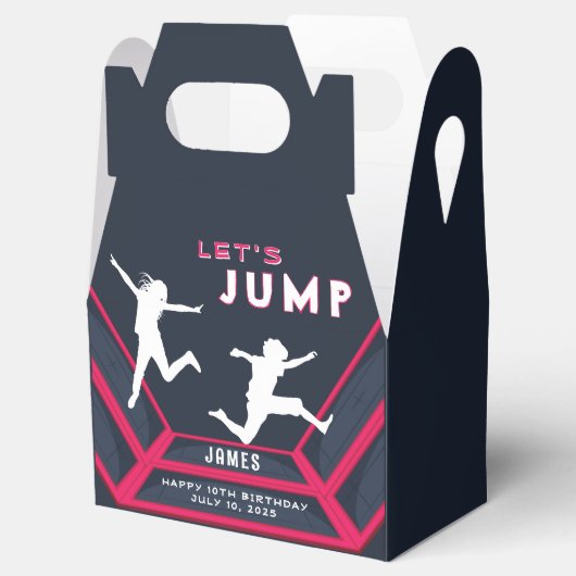 Trampoline Park - Laten we springen rode verjaarda Bedankdoosjes (Geopend)