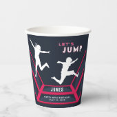 Trampoline Park - Laten we springen rode verjaarda Papieren Bekers (Voorkant)