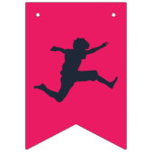 Trampoline Park - Laten we springen rode verjaarda Vlaggetjes (Eerste vlag)