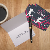 Trampoline Park Laten we springen Rode Verjaardags Bedankkaart