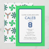 Trampoline Park Soar and Spin Birthday Kaart (Voorkant / Achterkant)