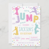 Trampoline Park Verjaardag Uitnodiging Jump Invite (Voorkant)