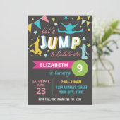 Trampoline Park verjaardagsuitnodiging Kaart (Staand voorkant)