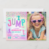 Trampoline Partij bij de uitnodigingen van de Jump (Voorkant)