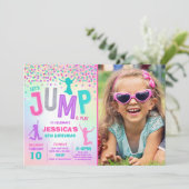 Trampoline Partij bij de uitnodigingen van de Jump (Staand voorkant)