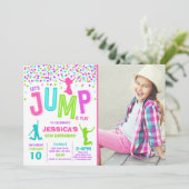 Trampoline Partij bij de uitnodigingen van de Jump (Staand voorkant)