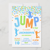 Trampoline Partij bij de uitnodigingen van de Jump (Voorkant)