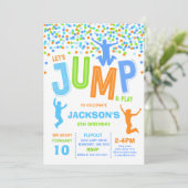 Trampoline Partij bij de uitnodigingen van de Jump (Staand voorkant)