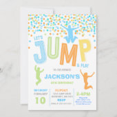 Trampoline Partij bij de uitnodigingen van de Jump (Voorkant)
