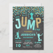 Trampoline Partij bij de uitnodigingen van de Jump (Voorkant)