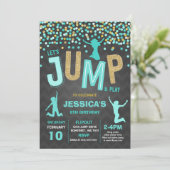 Trampoline Partij bij de uitnodigingen van de Jump (Staand voorkant)