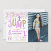 Trampoline Partij bij de uitnodigingen van de Jump (Voorkant)