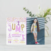 Trampoline Partij bij de uitnodigingen van de Jump (Staand voorkant)