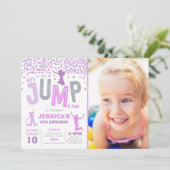 Trampoline Partij bij de uitnodigingen van de Jump (Staand voorkant)