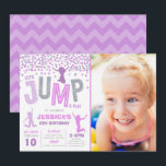 Trampoline Partij bij de uitnodigingen van de Jump<br><div class="desc">Uitnodiging om de volgende dag te vieren Alle design zijn © PIXEL PERFECTION PARTY LTD</div>