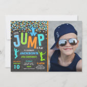 Trampoline Partij bij de uitnodigingen van de Jump (Voorkant)