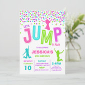 Trampoline Partij bij de uitnodigingen van de Jump (Staand voorkant)