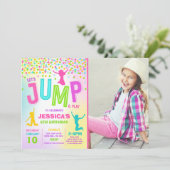 Trampoline Partij bij de uitnodigingen van de Jump (Staand voorkant)