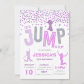 Trampoline Partij bij de uitnodigingen van de Jump (Voorkant)