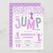 Trampoline Partij bij de uitnodigingen van de Jump (Voorkant / Achterkant)