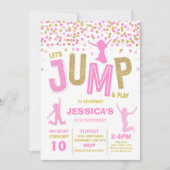 Trampoline Partij bij de uitnodigingen van de Jump (Voorkant)