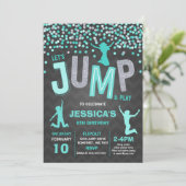 Trampoline Partij bij de uitnodigingen van de Jump (Staand voorkant)