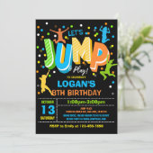 Trampoline Partij bij de uitnodigingen van de Jump (Staand voorkant)