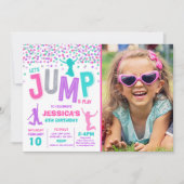 Trampoline Partij bij de uitnodigingen van de Jump (Voorkant)