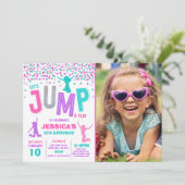 Trampoline Partij bij de uitnodigingen van de Jump (Staand voorkant)