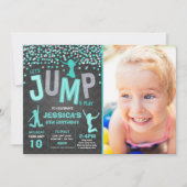 Trampoline Partij bij de uitnodigingen van de Jump (Voorkant)