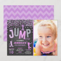 Trampoline Partij bij de uitnodigingen van de Jump