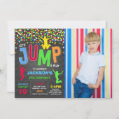 Trampoline Partij bij de uitnodigingen van de Jump (Voorkant)