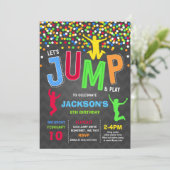 Trampoline Partij bij de uitnodigingen van de Jump (Staand voorkant)