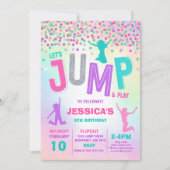 Trampoline Partij bij de uitnodigingen van de Jump (Voorkant)