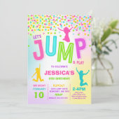 Trampoline Partij bij de uitnodigingen van de Jump (Staand voorkant)