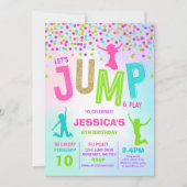 Trampoline Partij bij de uitnodigingen van de Jump (Voorkant)