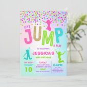 Trampoline Partij bij de uitnodigingen van de Jump (Staand voorkant)