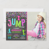 Trampoline Partij bij de uitnodigingen van de Jump (Voorkant)