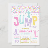 Trampoline Partij bij de uitnodigingen van de Jump (Voorkant)