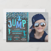 Trampoline Partij bij de uitnodigingen van de Jump (Voorkant)