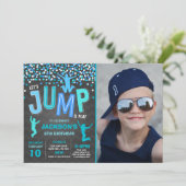 Trampoline Partij bij de uitnodigingen van de Jump (Staand voorkant)