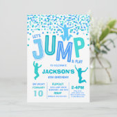 Trampoline Partij bij de uitnodigingen van de Jump (Staand voorkant)