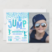 Trampoline Partij bij de uitnodigingen van de Jump (Voorkant)